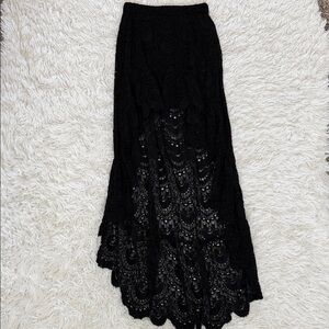 Nightcap Black Lace High Low Skirt Size XS